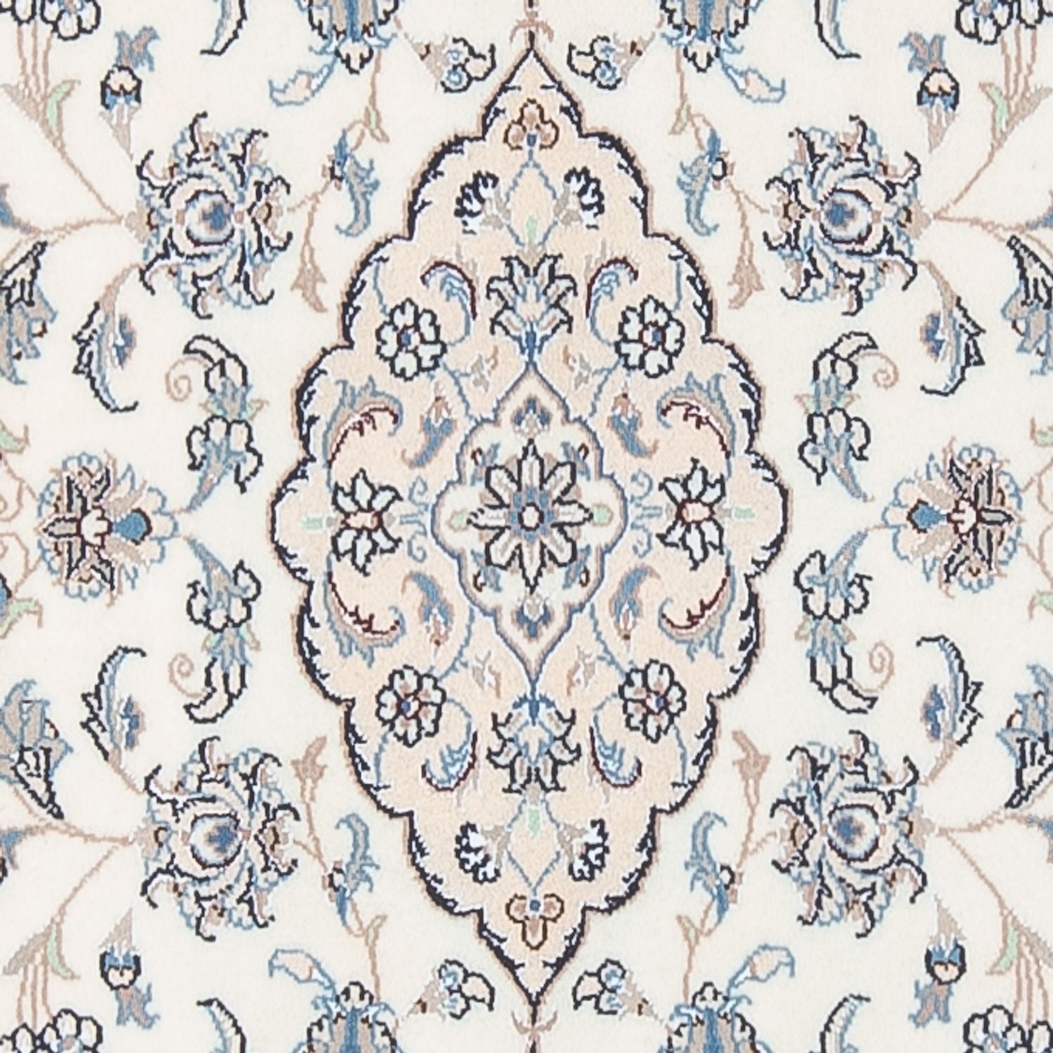 Løber Persisk tæppe - Nain - Premium - 343 x 84 cm - creme
