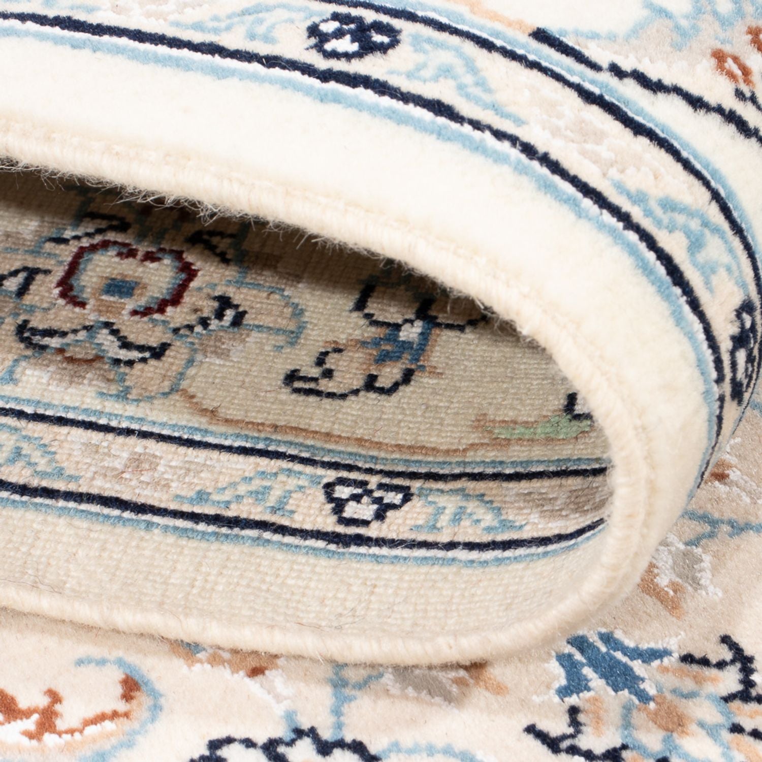 Løber Persisk tæppe - Nain - Premium - 345 x 84 cm - creme