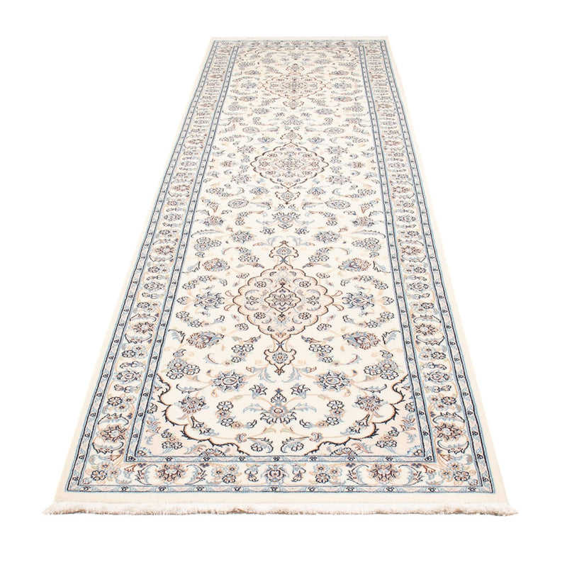 Løber Persisk tæppe - Nain - Premium - 345 x 84 cm - creme