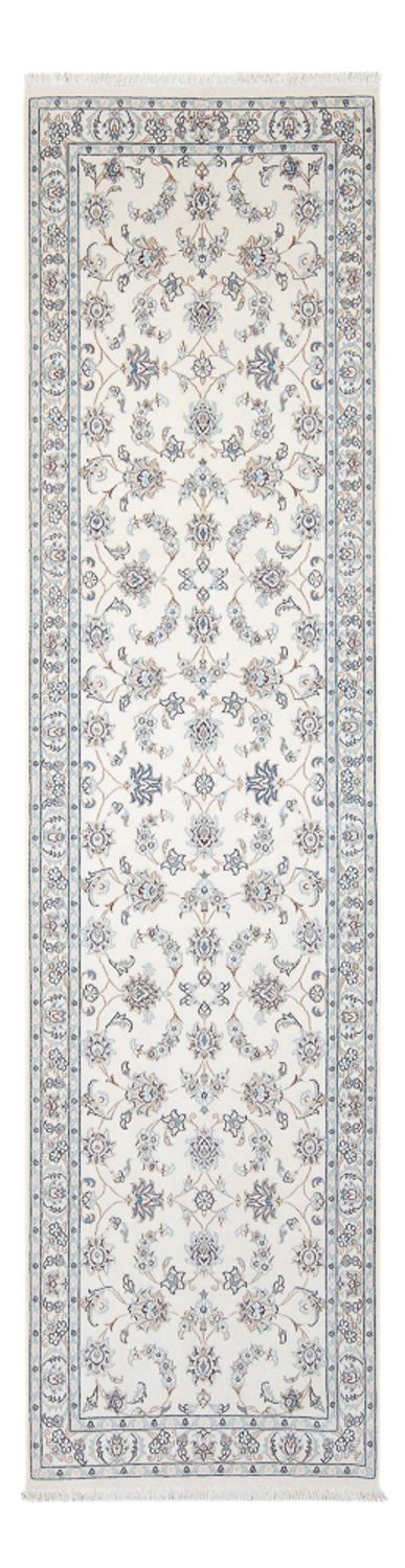 Løber Persisk tæppe - Nain - Premium - 301 x 85 cm - creme