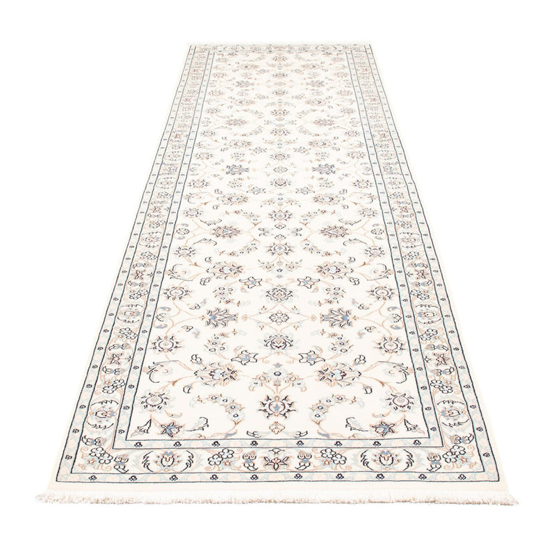 Løber Persisk tæppe - Nain - Premium - 301 x 85 cm - creme