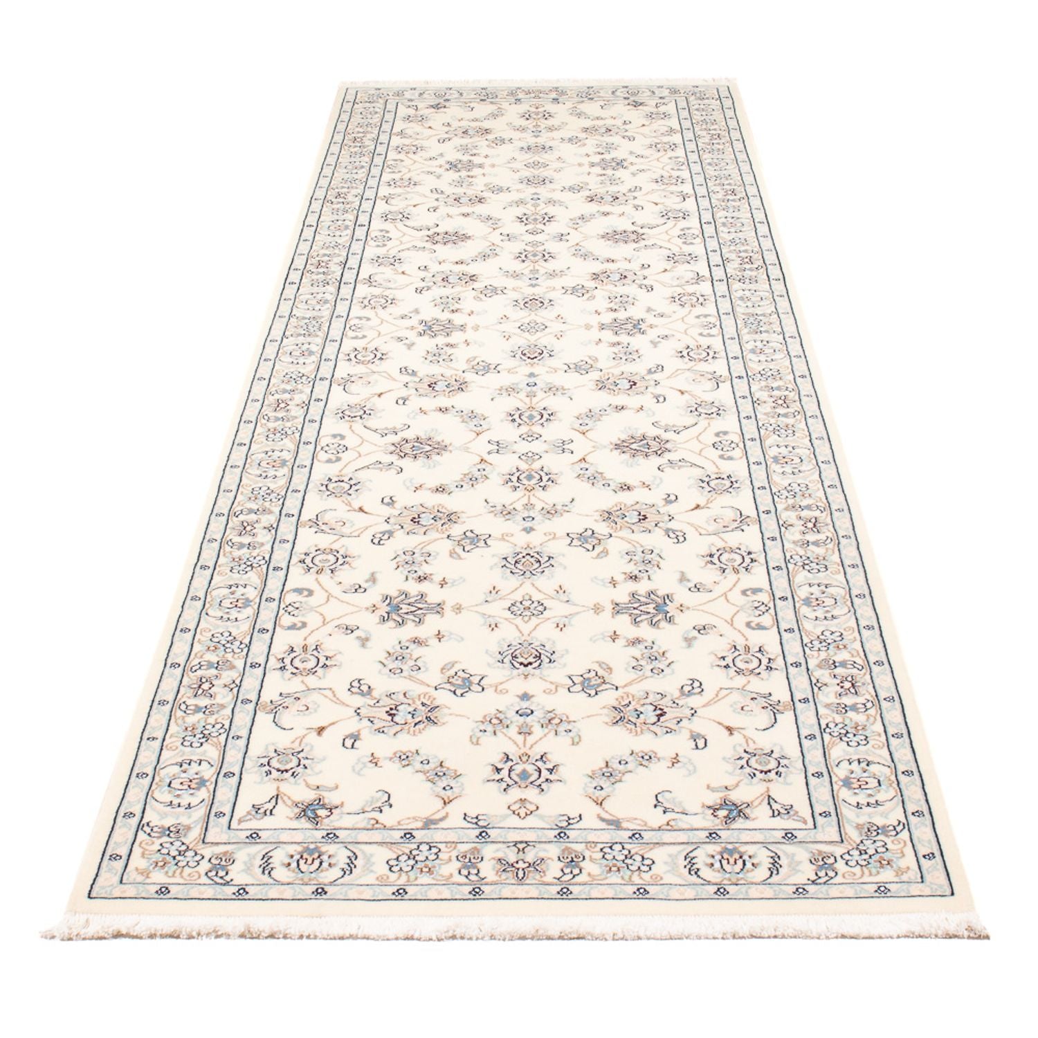 Løber Persisk tæppe - Nain - Premium - 301 x 83 cm - creme