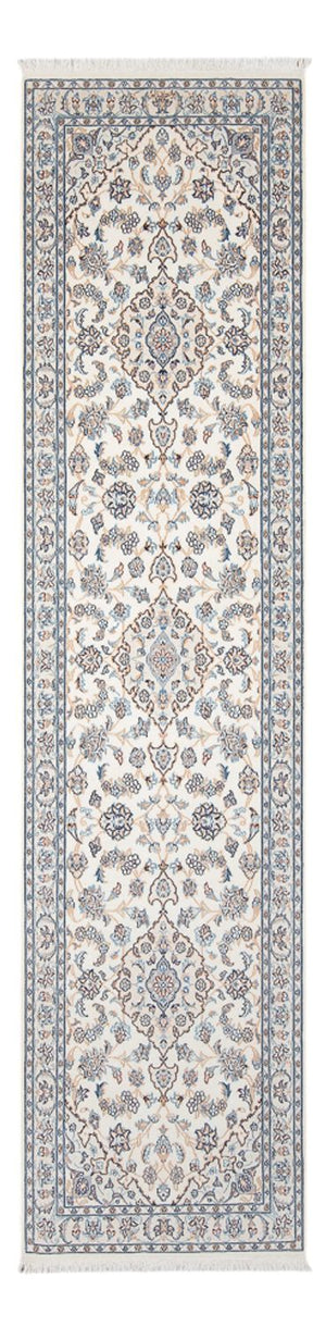 Løber Persisk tæppe - Nain - Premium - 297 x 81 cm - creme