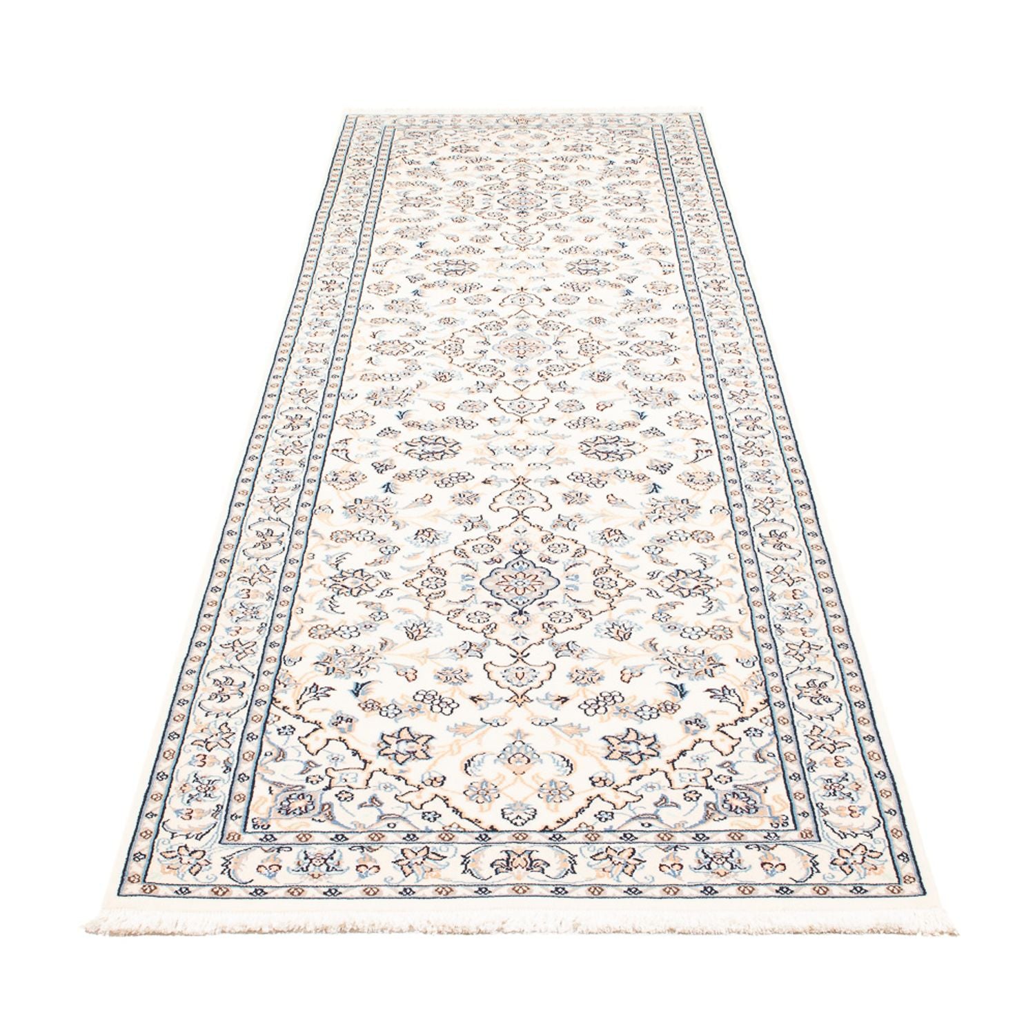 Løber Persisk tæppe - Nain - Premium - 297 x 81 cm - creme