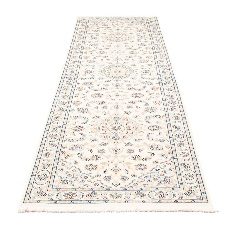 Løber Persisk tæppe - Nain - Premium - 308 x 80 cm - creme