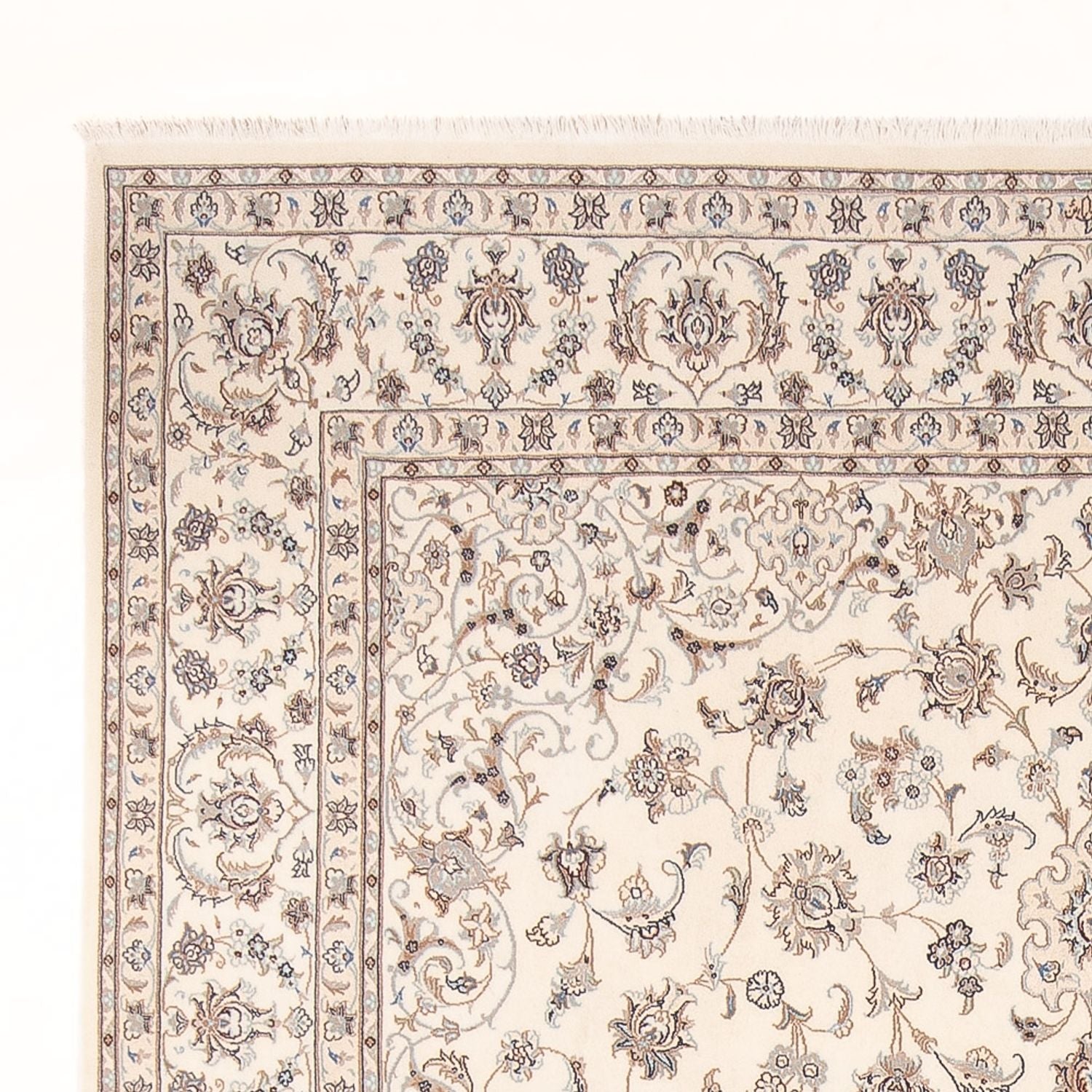 Persisk tæppe - Nain - Premium - 298 x 247 cm - creme