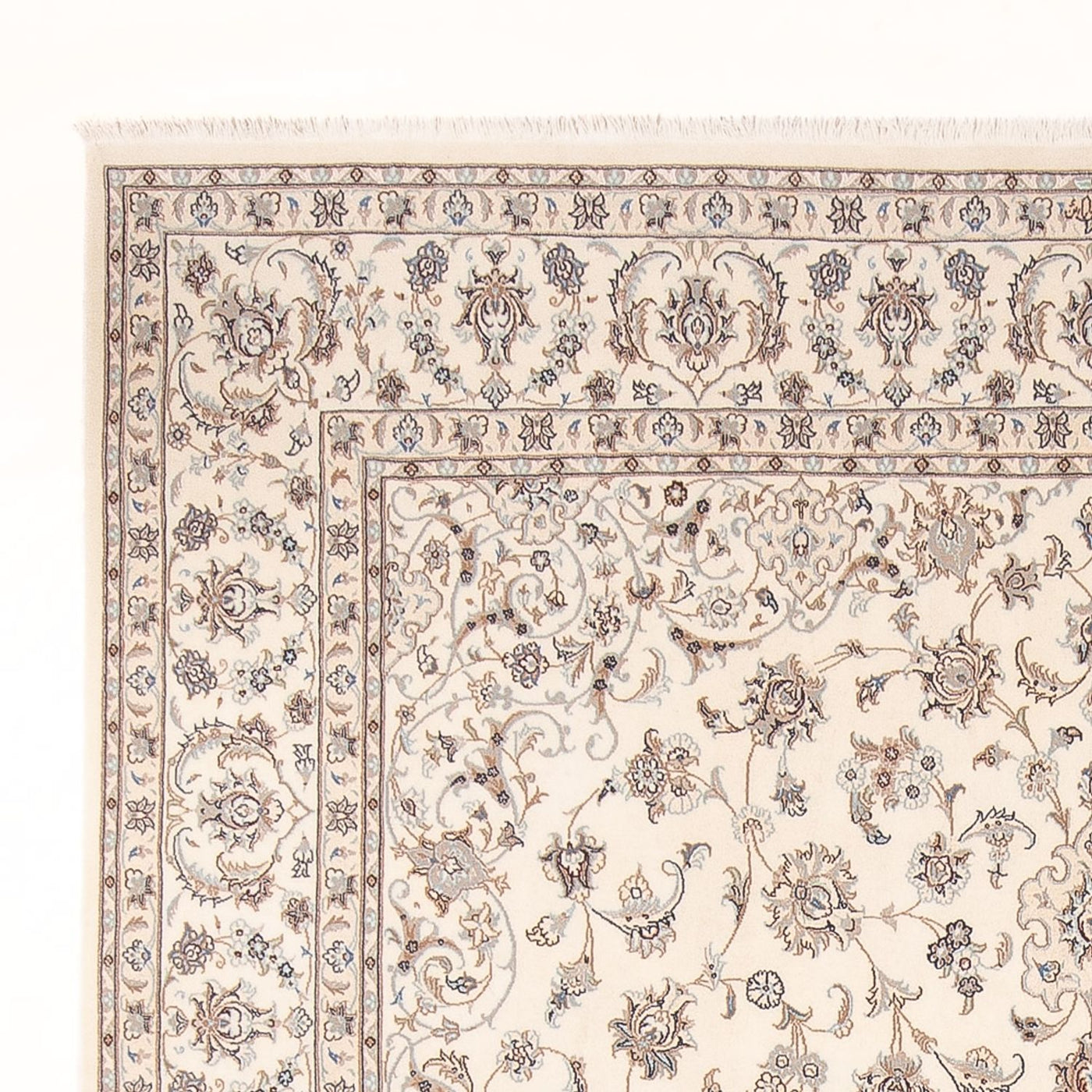 Persisk tæppe - Nain - Premium - 298 x 247 cm - creme
