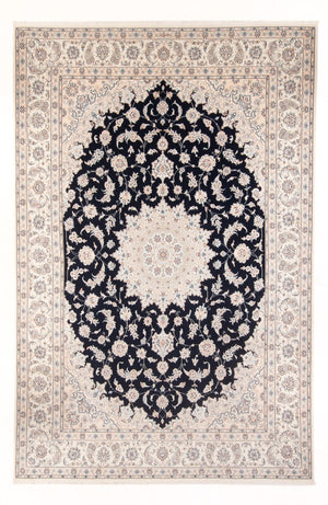Persisk tæppe - Nain - Premium - 347 x 247 cm - mørkeblå