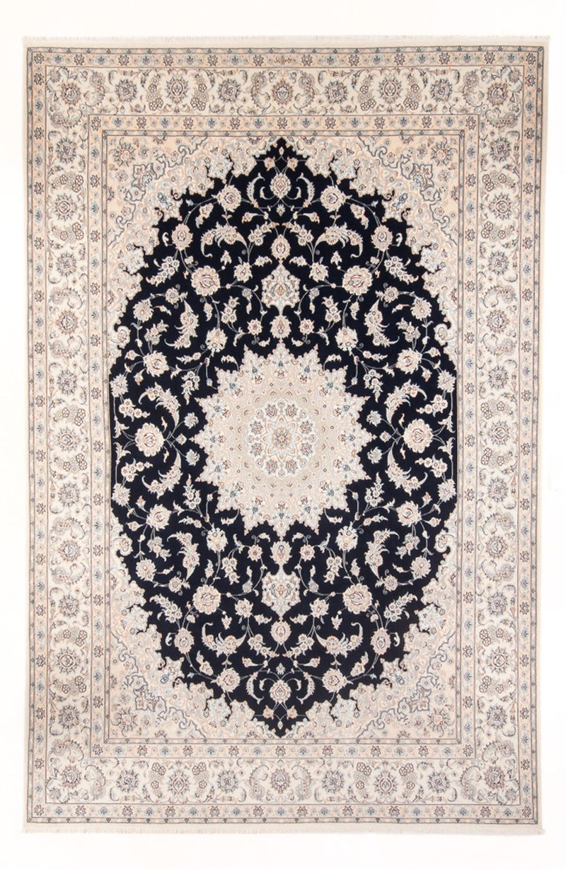 Persisk tæppe - Nain - Premium - 347 x 247 cm - mørkeblå