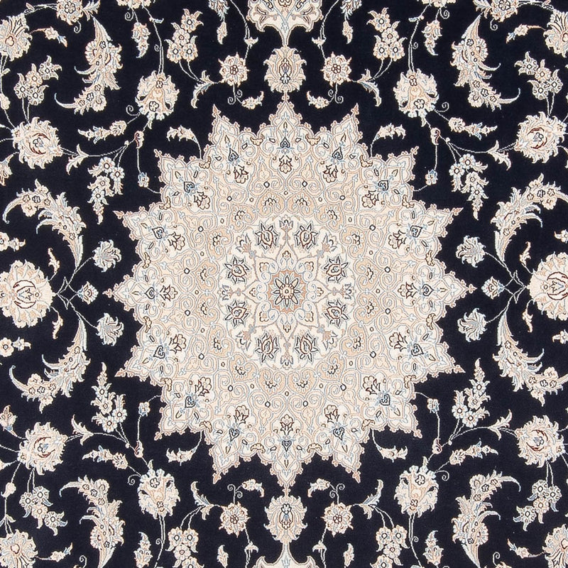 Persisk tæppe - Nain - Premium - 347 x 247 cm - mørkeblå
