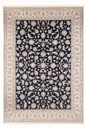 Persisk tæppe - Nain - Premium - 342 x 248 cm - mørkeblå