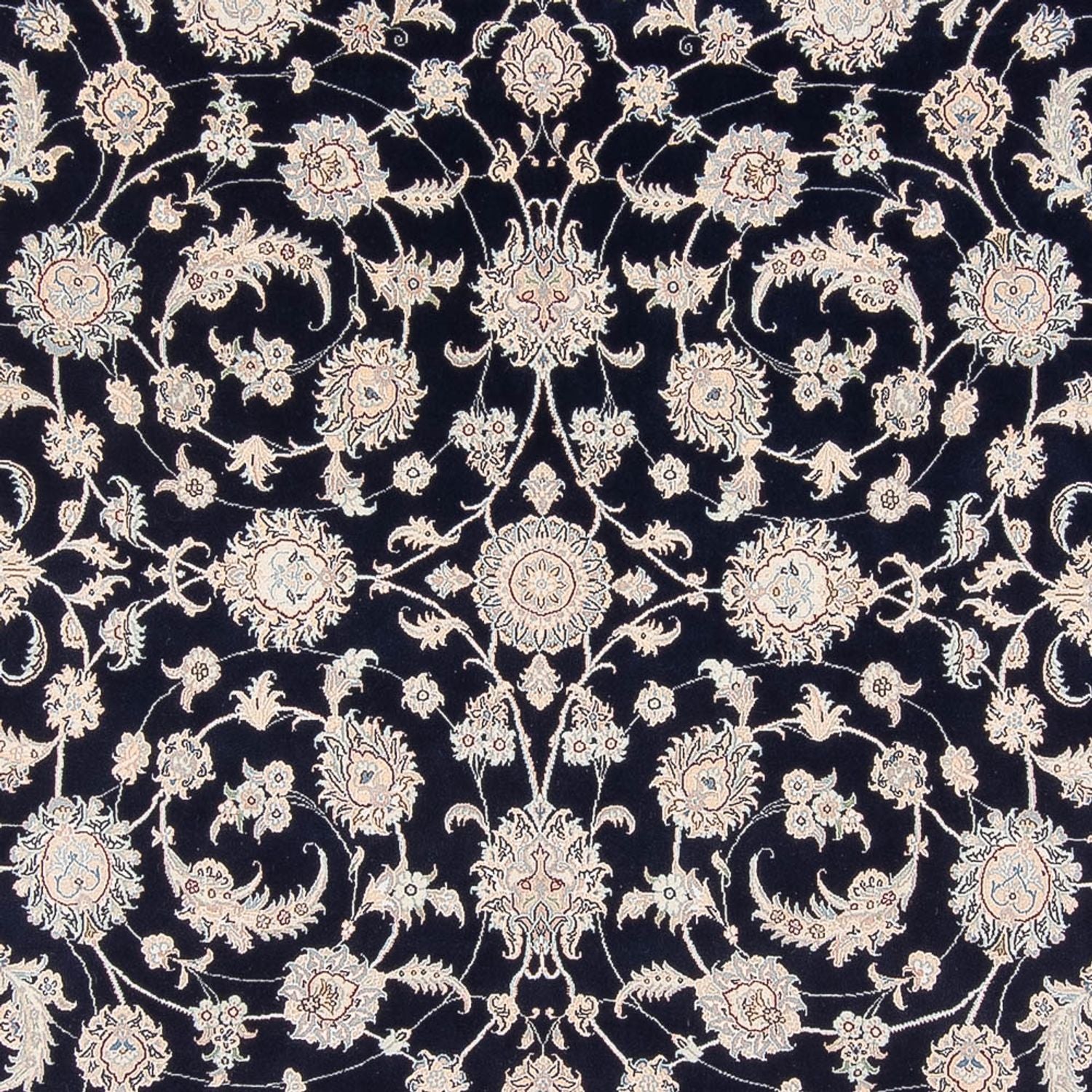 Persisk tæppe - Nain - Premium - 342 x 248 cm - mørkeblå