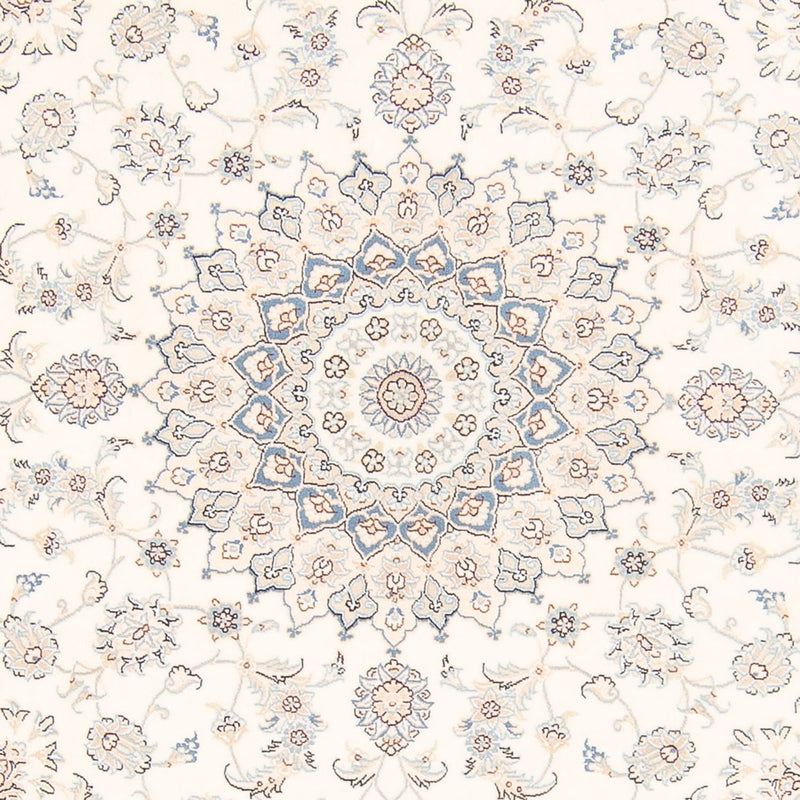 Persisk tæppe - Nain rundt  - 197 x 196 cm - creme