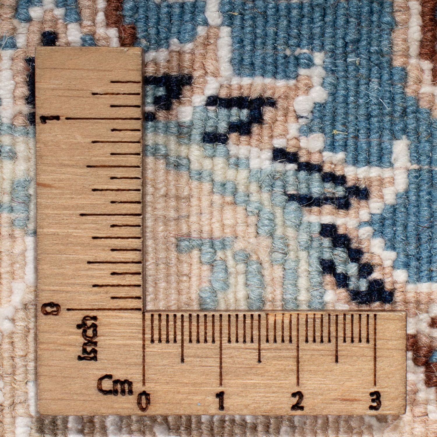Persisk tæppe - Nain rundt  - 197 x 196 cm - creme