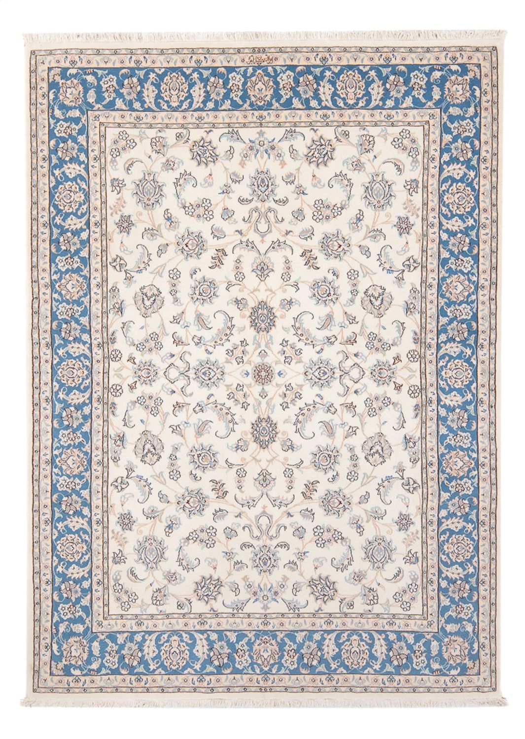 Persisk tæppe - Nain - Premium - 204 x 148 cm - creme