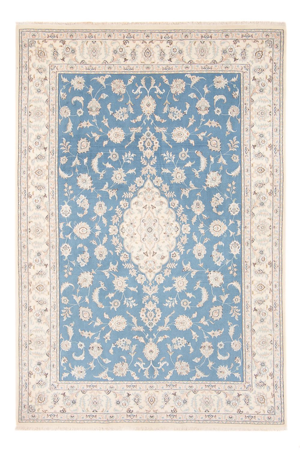 Persisk tæppe - Nain - 251 x 168 cm - blå