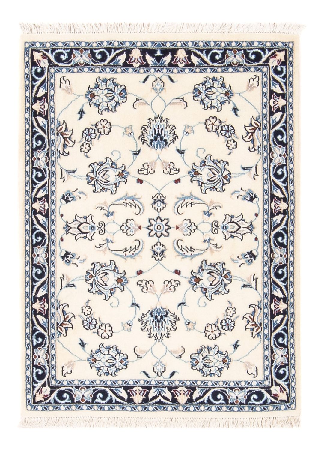 Persisk tæppe - Nain - 85 x 60 cm - creme
