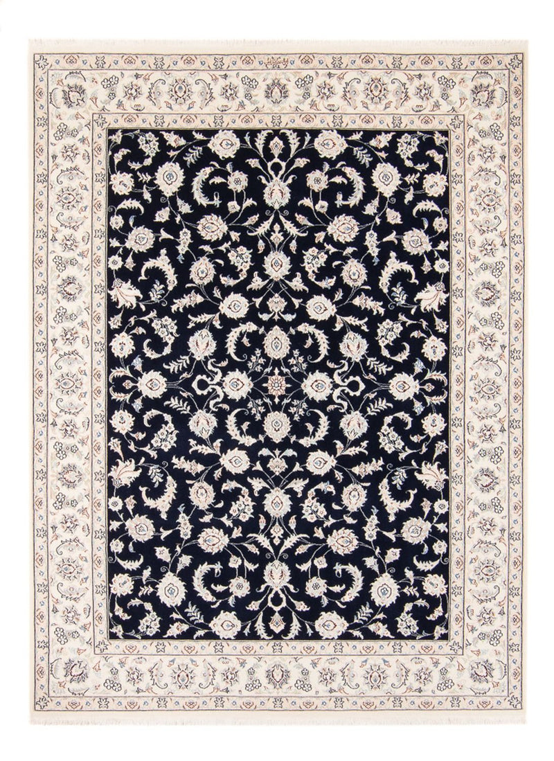 Persisk tæppe - Nain - 235 x 171 cm - mørkeblå