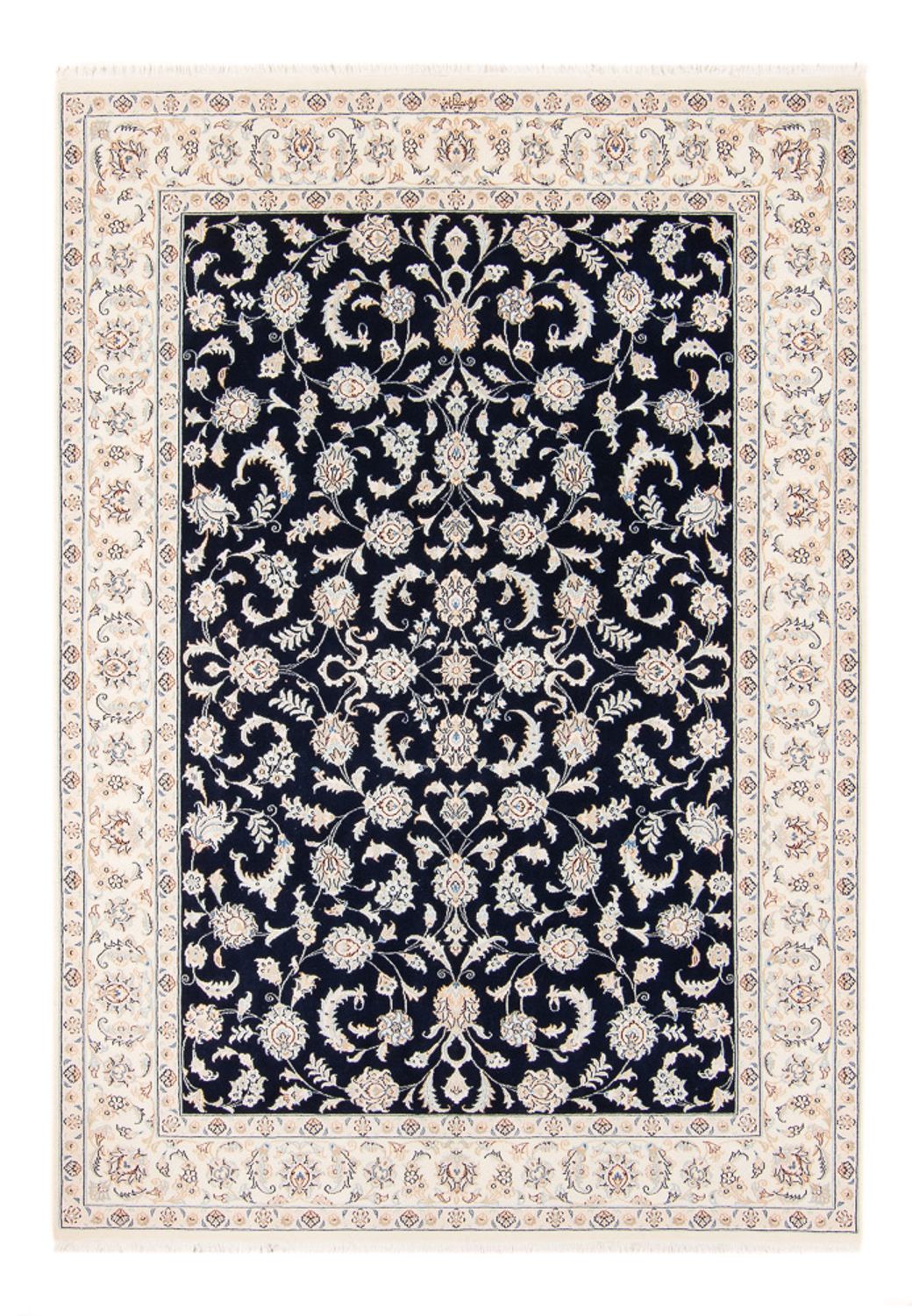 Persisk tæppe - Nain - 238 x 171 cm - mørkeblå