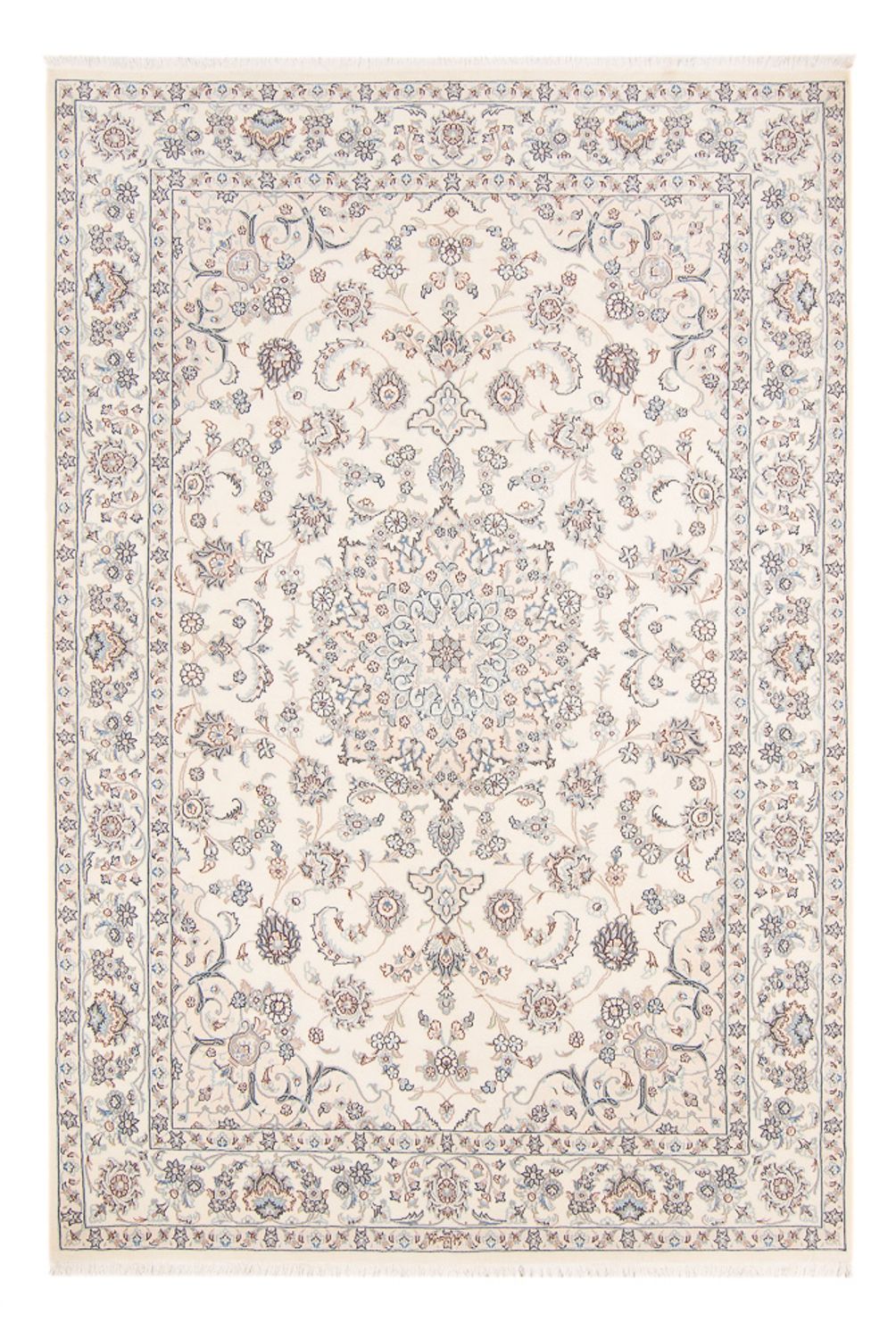 Persisk tæppe - Nain - 250 x 168 cm - creme