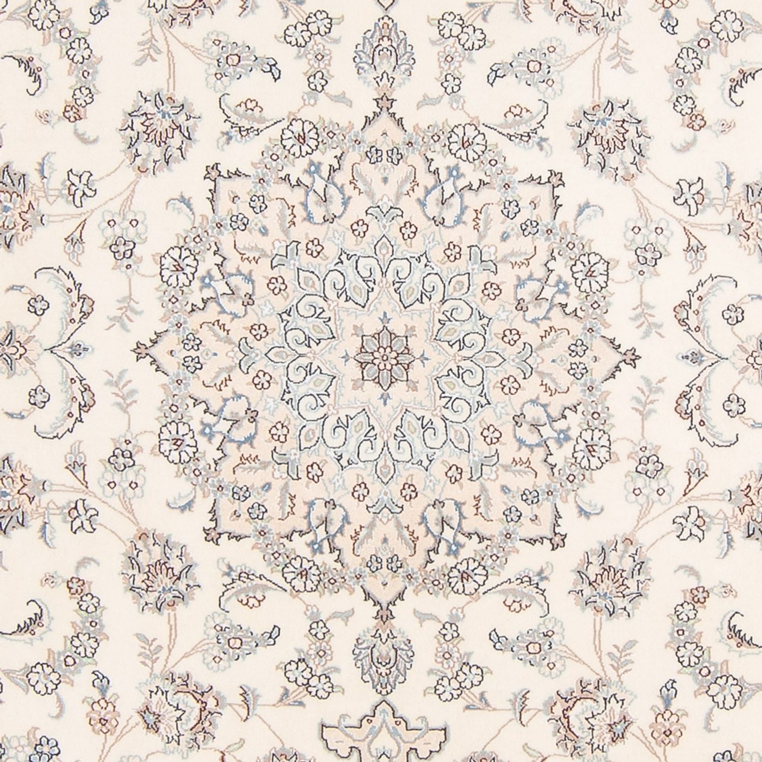 Persisk tæppe - Nain - 250 x 168 cm - creme
