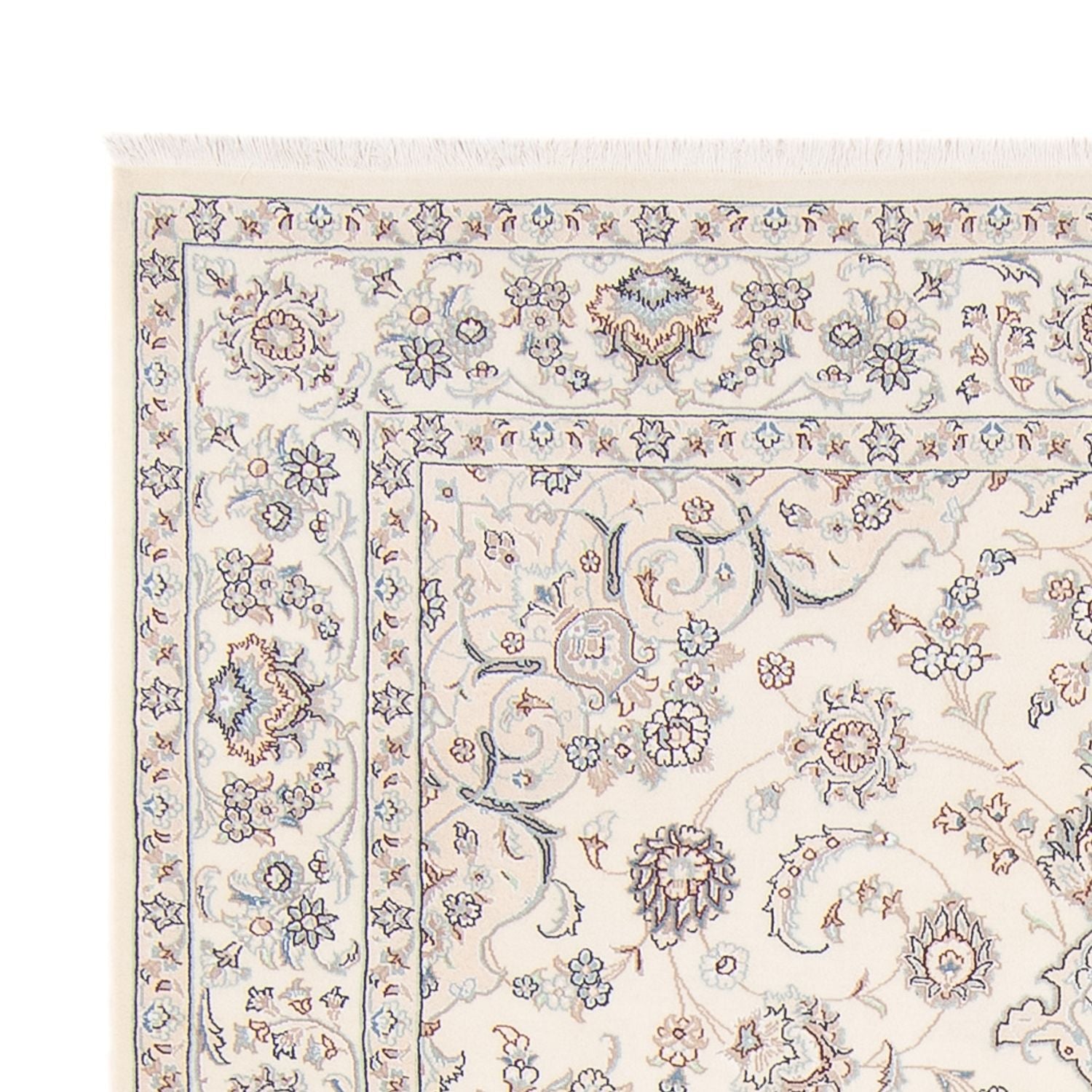 Persisk tæppe - Nain - 250 x 168 cm - creme