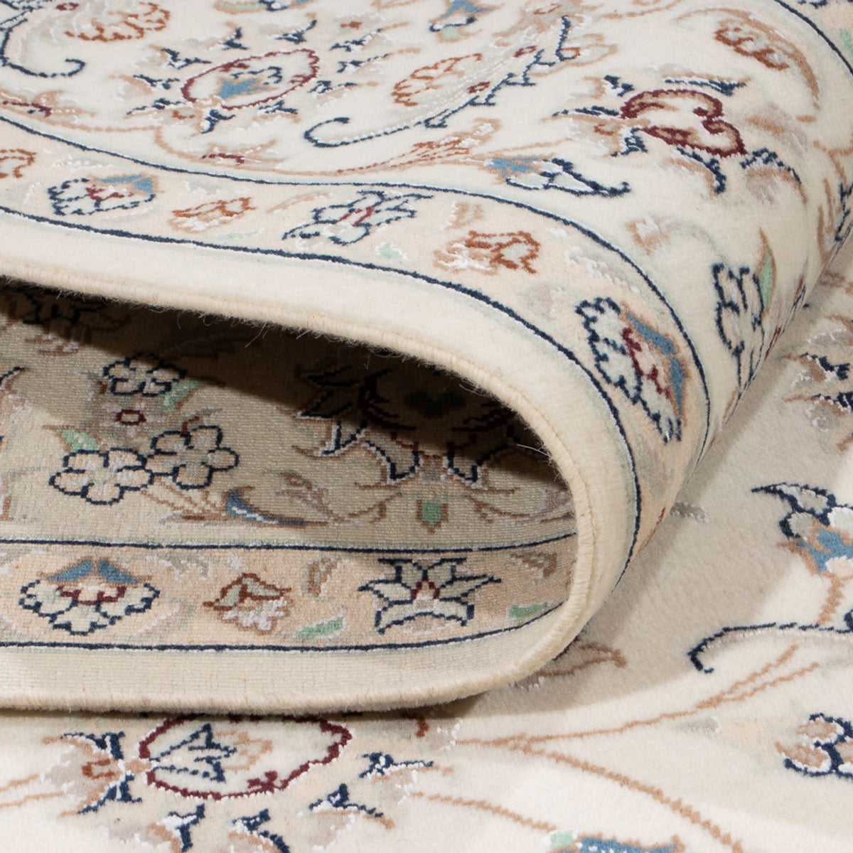 Persisk tæppe - Nain - 242 x 171 cm - creme