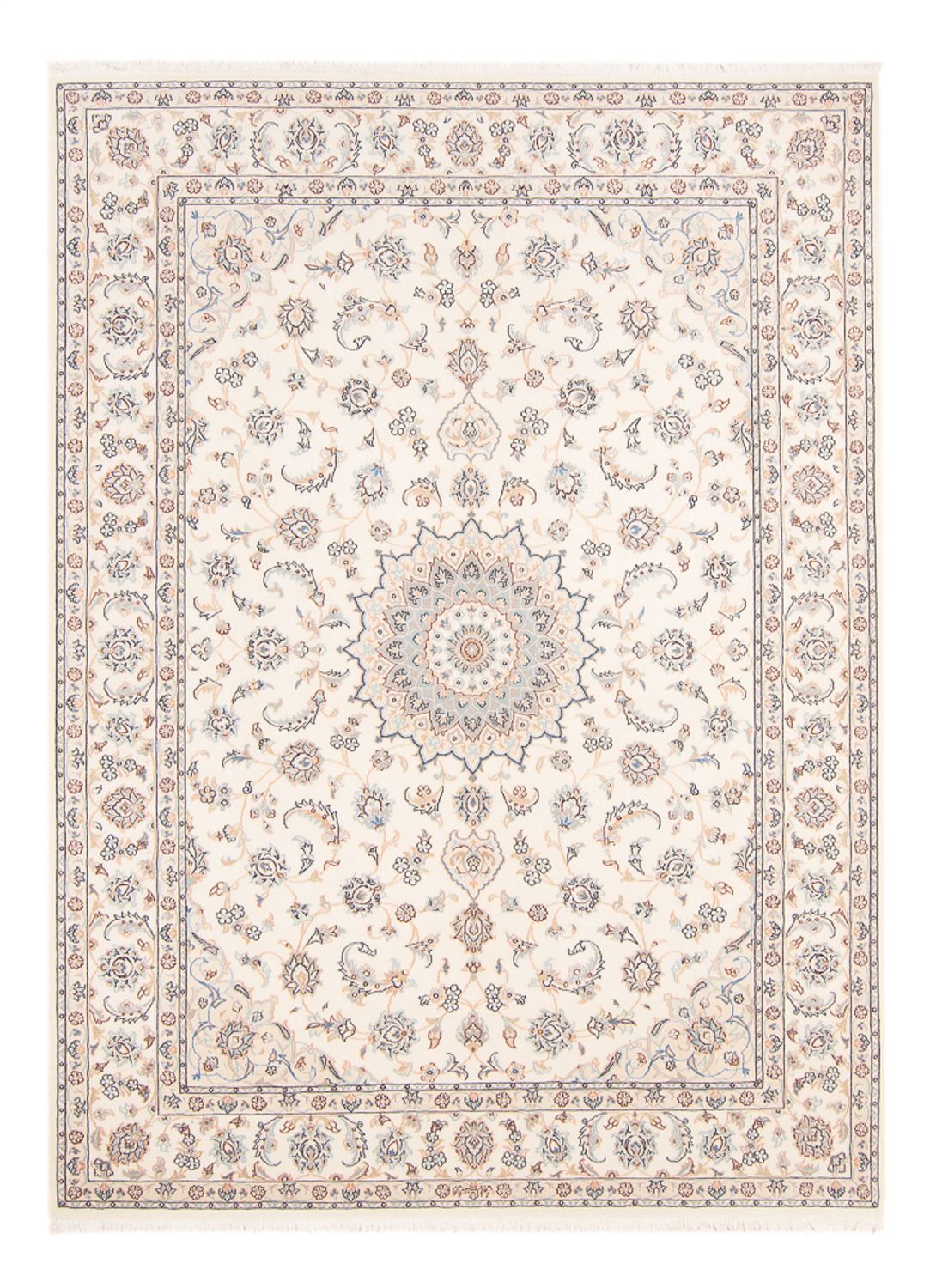 Persisk tæppe - Nain - 228 x 170 cm - creme