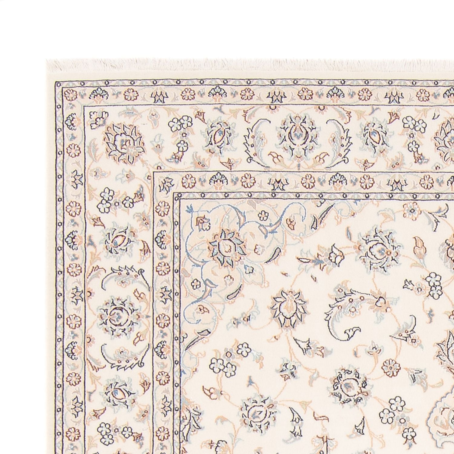 Persisk tæppe - Nain - 228 x 170 cm - creme
