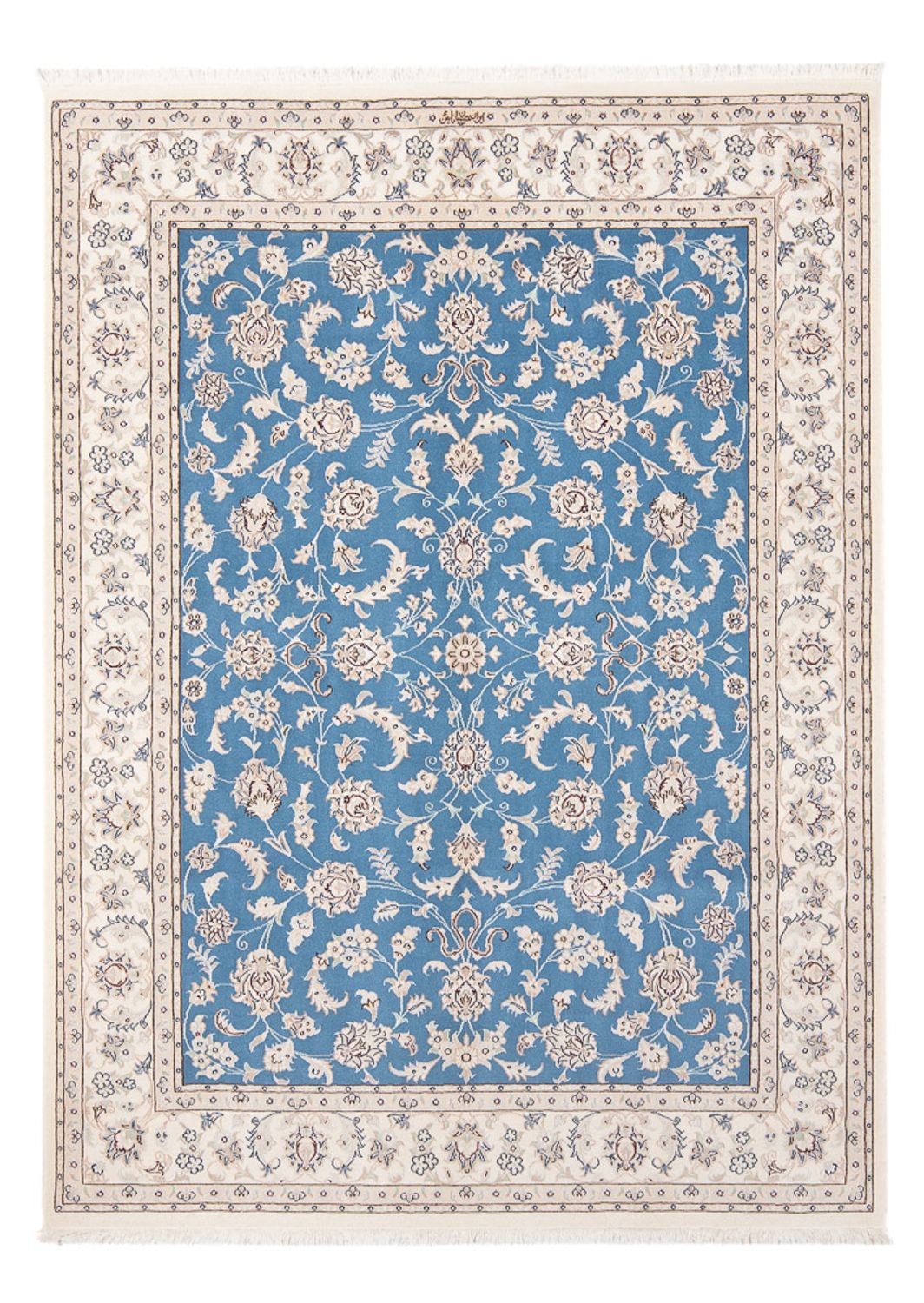 Persisk tæppe - Nain - Premium - 200 x 148 cm - blå