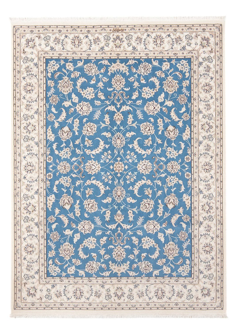 Persisk tæppe - Nain - Premium - 200 x 148 cm - blå