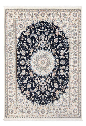 Persisk tæppe - Nain - Premium - 206 x 150 cm - mørkeblå