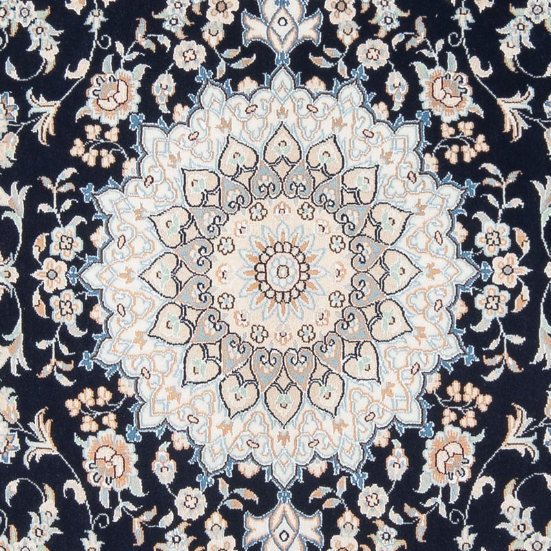 Persisk tæppe - Nain - Premium - 206 x 150 cm - mørkeblå