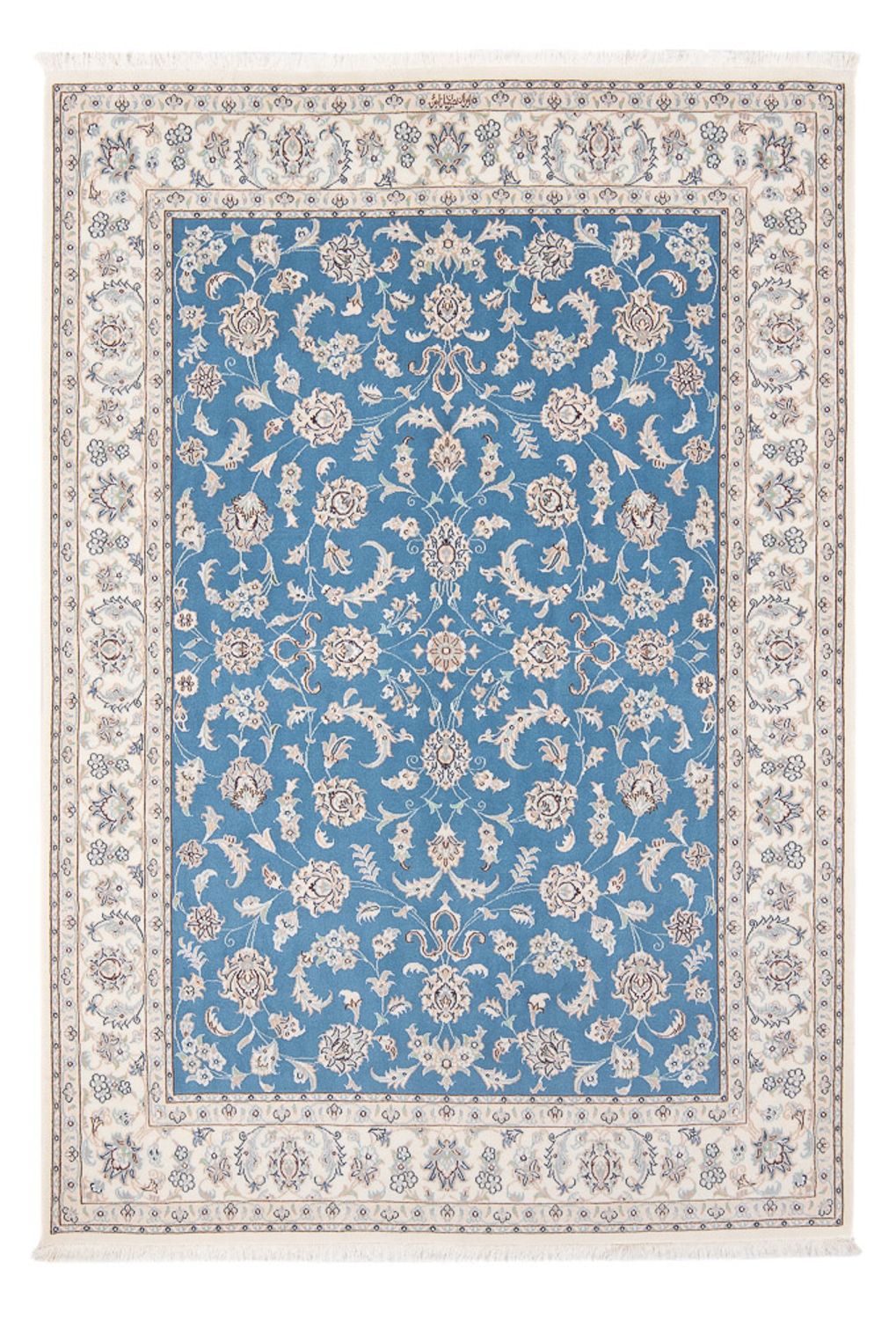Persisk tæppe - Nain - Premium - 203 x 150 cm - blå