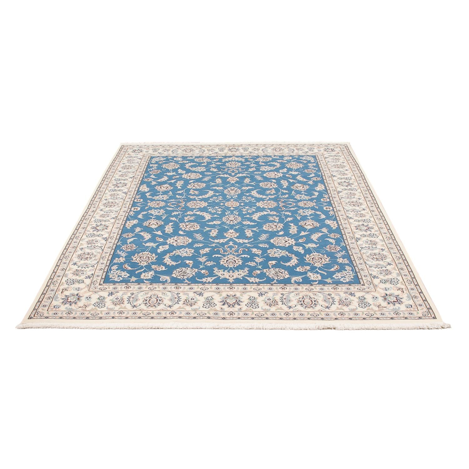 Persisk tæppe - Nain - Premium - 203 x 150 cm - blå