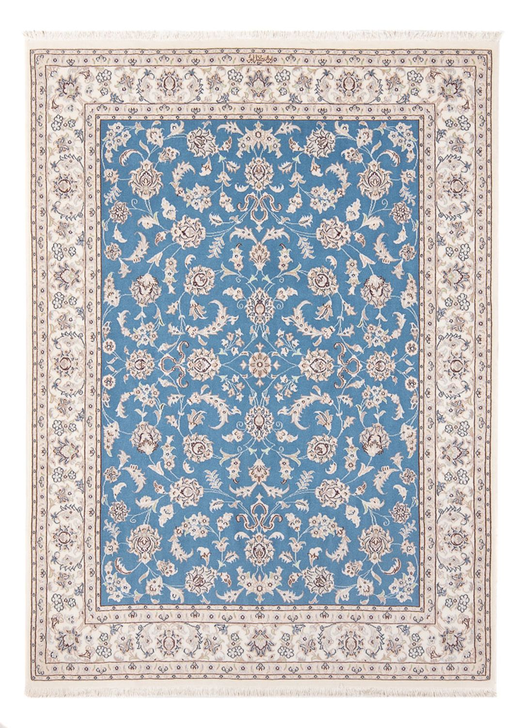 Persisk tæppe - Nain - Premium - 200 x 146 cm - blå