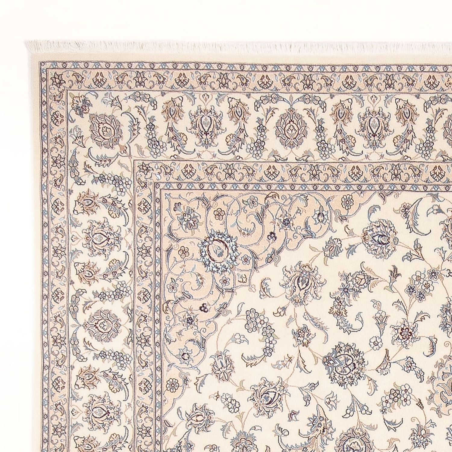 Persisk tæppe - Nain - Premium - 297 x 250 cm - creme