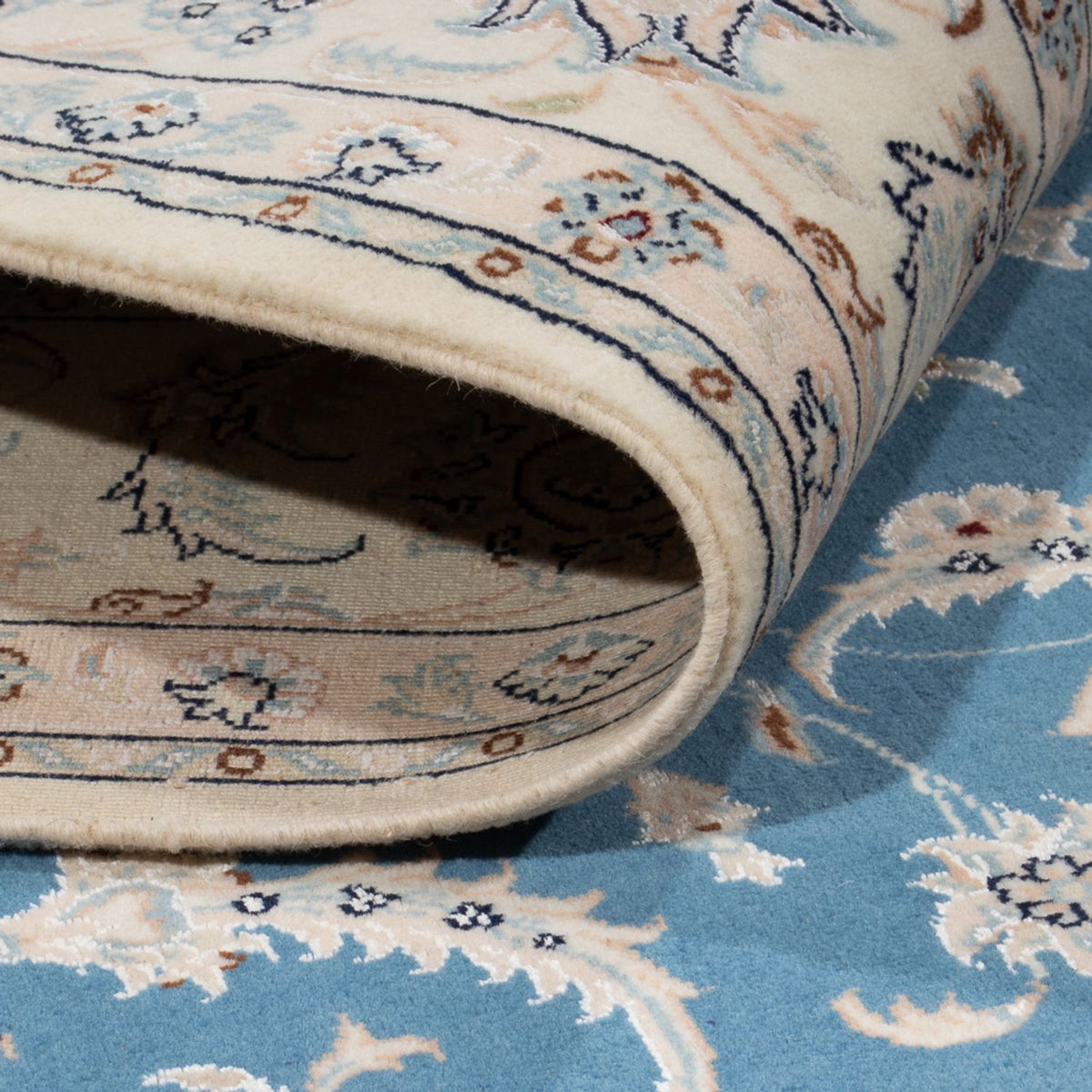 Persisk tæppe - Nain - 240 x 170 cm - blå