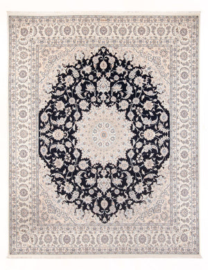 Persisk tæppe - Nain - Premium - 296 x 247 cm - mørkeblå