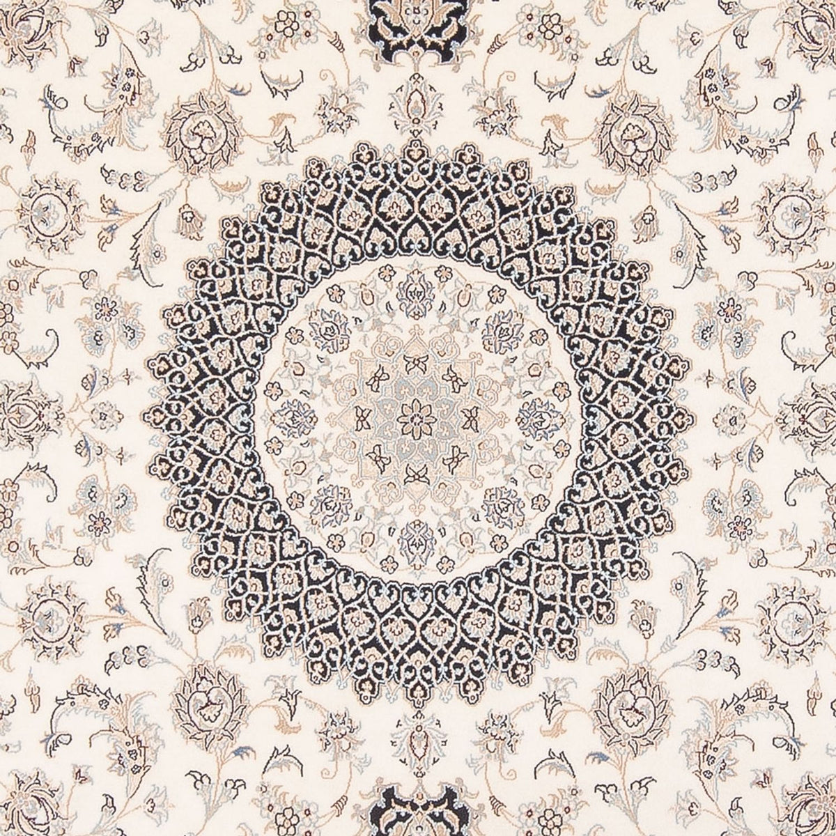 Persisk tæppe - Nain - Premium - 307 x 252 cm - creme