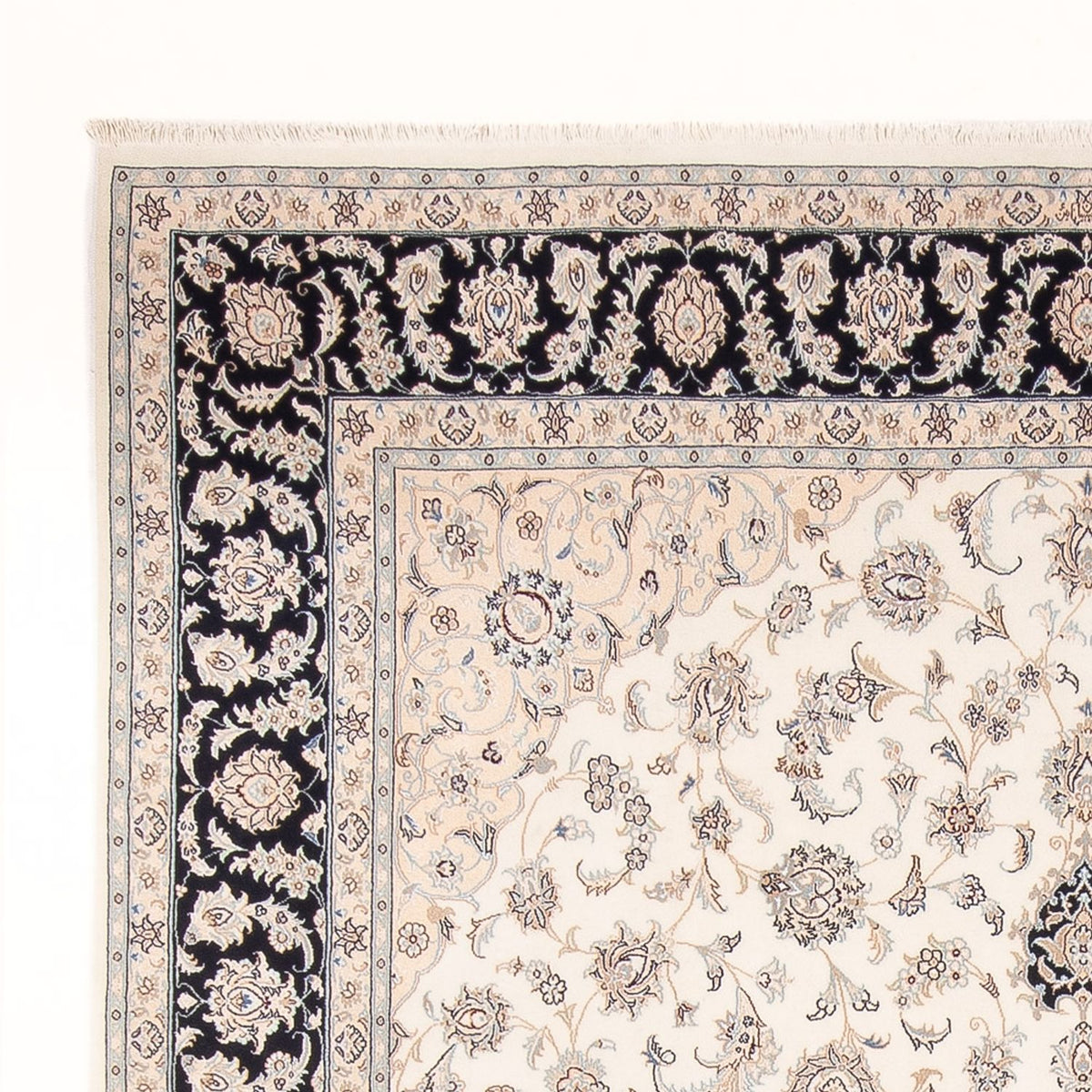 Persisk tæppe - Nain - Premium - 307 x 252 cm - creme