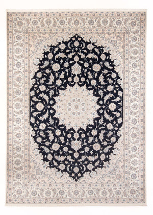 Persisk tæppe - Nain - Premium - 340 x 246 cm - mørkeblå