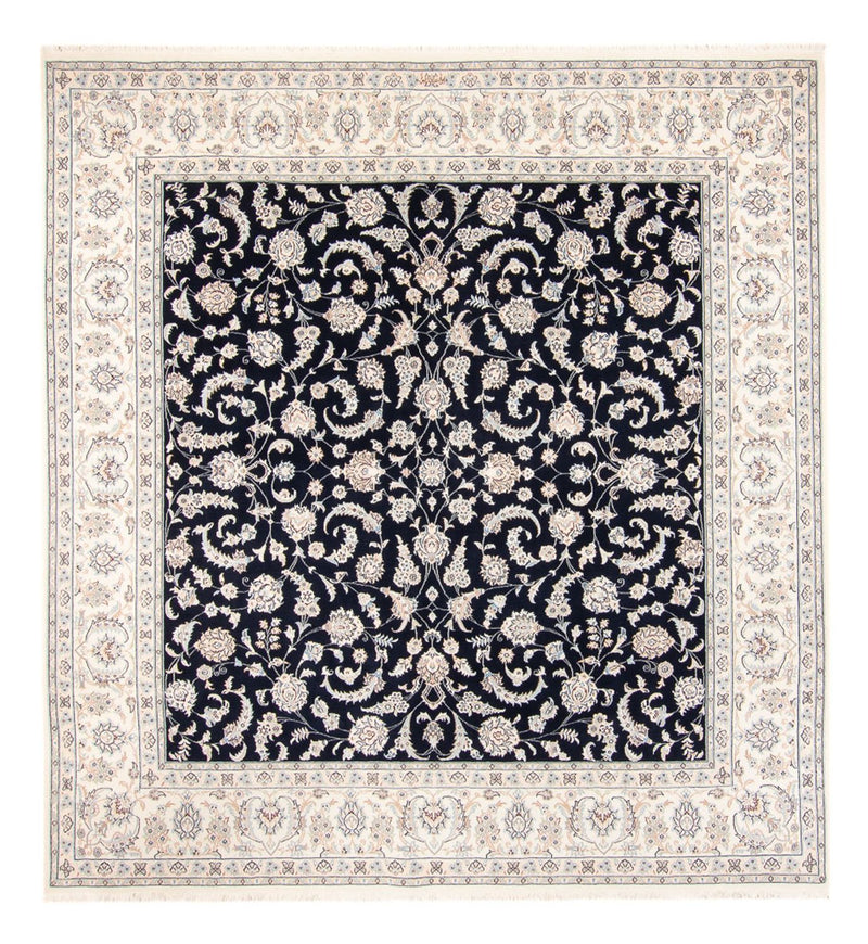 Persisk tæppe - Nain - 265 x 247 cm - mørkeblå