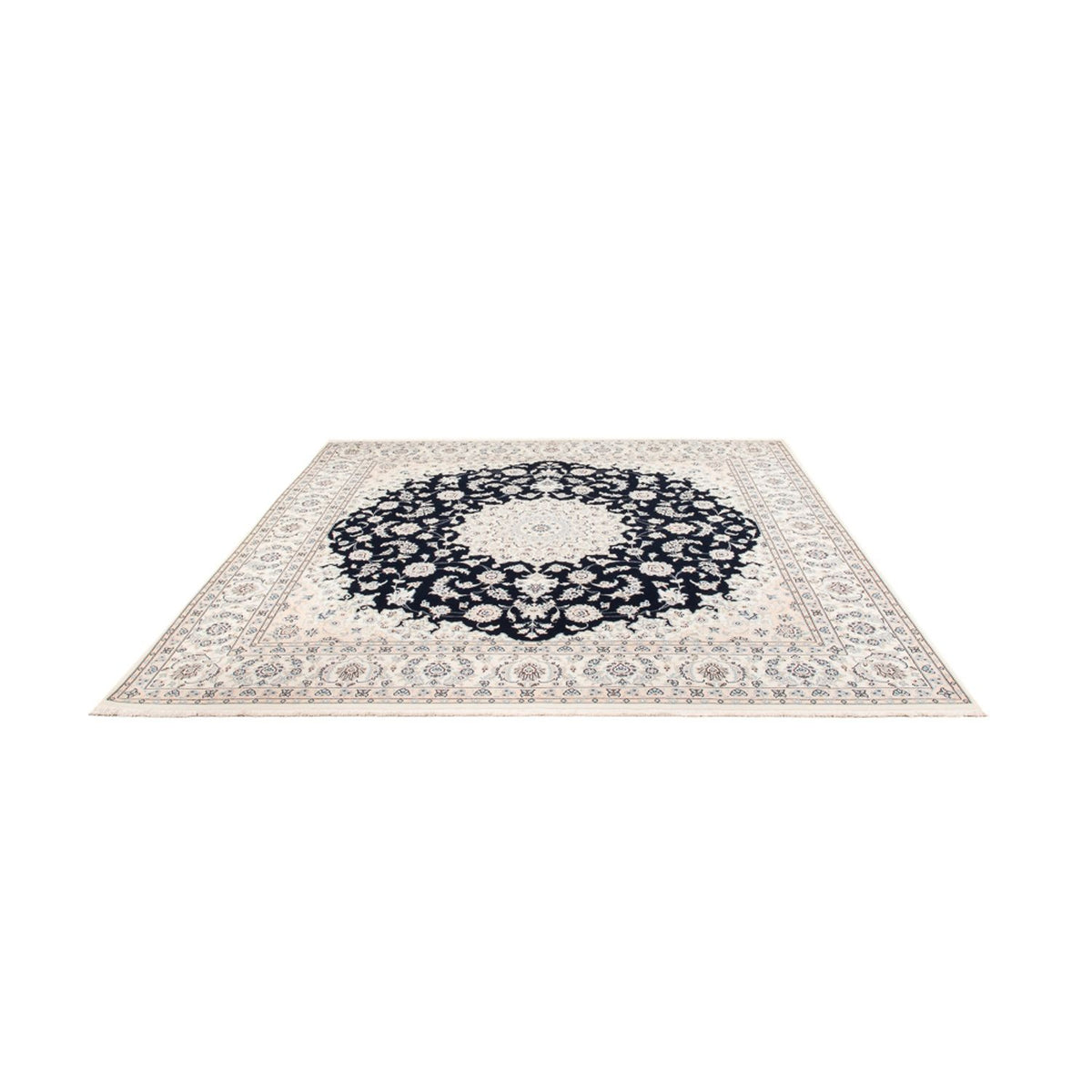 Persisk tæppe - Nain - 264 x 246 cm - mørkeblå