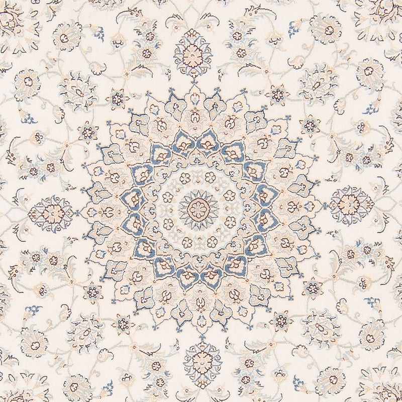 Persisk tæppe - Nain rundt  - 200 x 200 cm - creme
