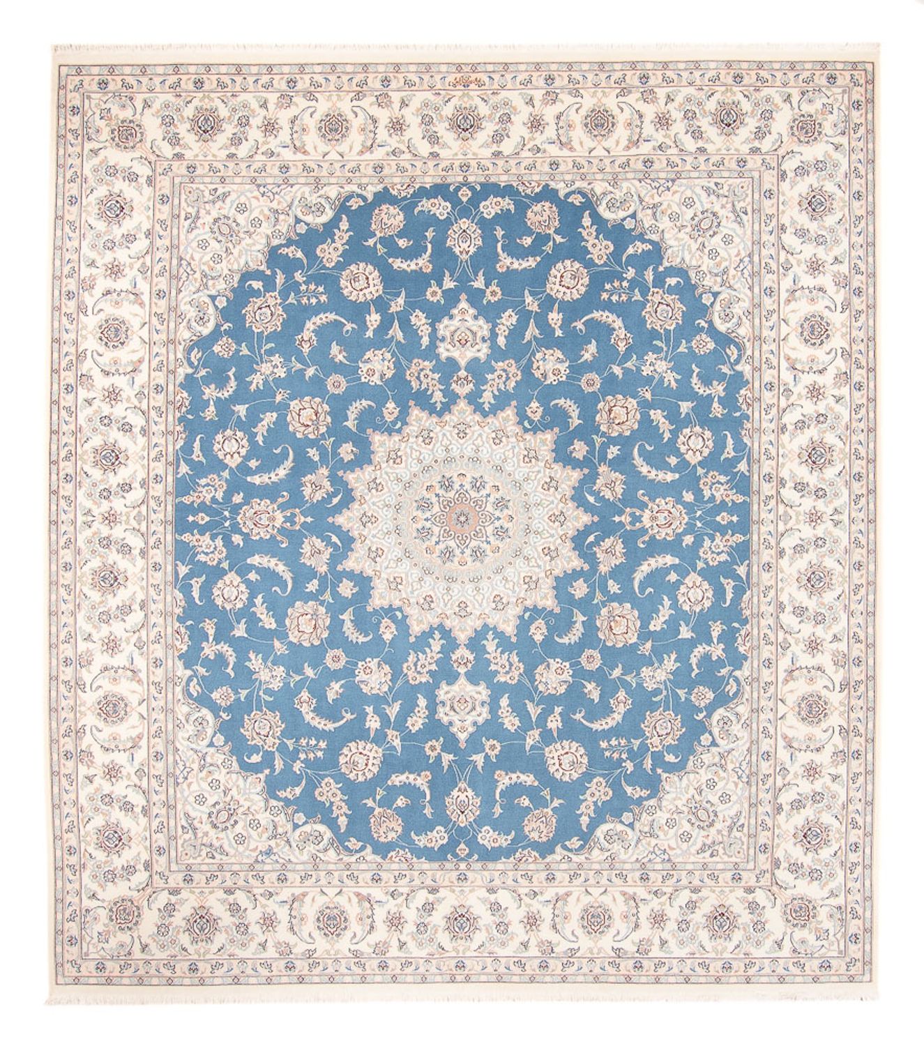 Persisk tæppe - Nain - 263 x 227 cm - blå