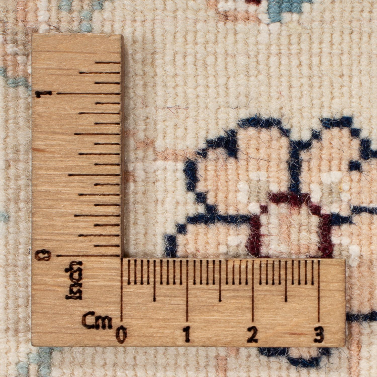 Persisk tæppe - Nain - 92 x 59 cm - creme