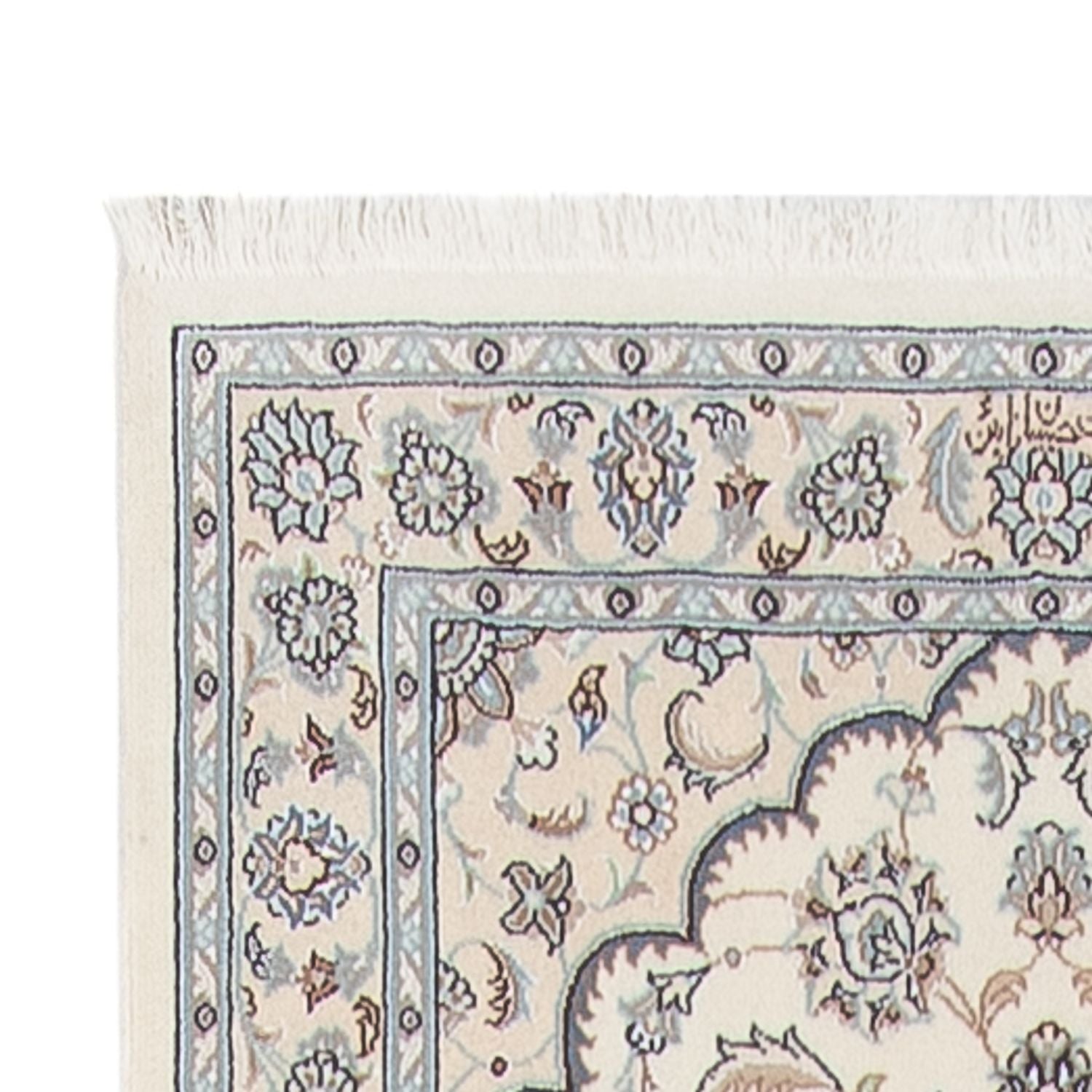 Løber Persisk tæppe - Nain - Premium - 398 x 88 cm - creme