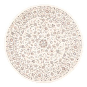Persisk tæppe - Nain rundt  - 203 x 200 cm - creme
