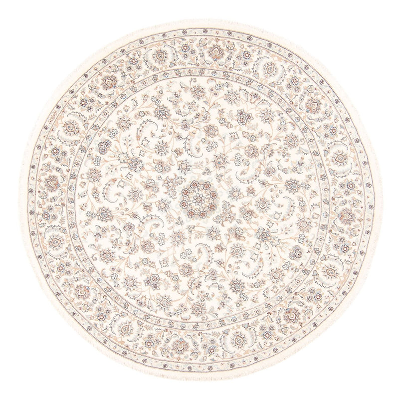 Persisk tæppe - Nain rundt  - 203 x 200 cm - creme